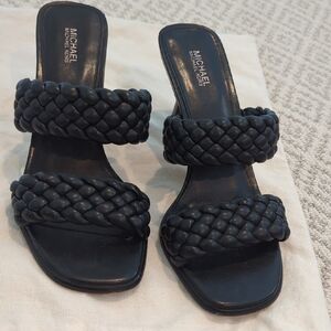 Michael Kors Black Braided Women's Sandals
